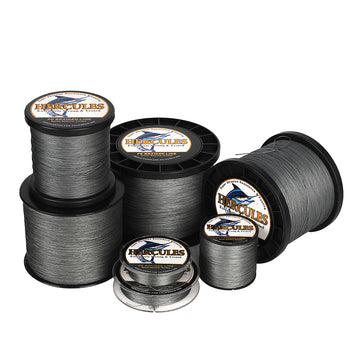 1000M 1094Yds Grey 10lb-420lb HERCULES PE Braided Fishing Line 12 Strands